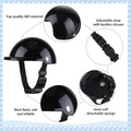 Premium Black Small Dog Helmet and Goggles Set Adjustable Pet Travel Costume Gear