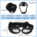 Premium Black Small Dog Helmet and Goggles Set Adjustable Pet Travel Costume Gear