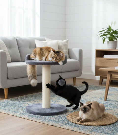 CARLA HOME Cat Tree Tower with Plush Perch & Sisal Scratching Post