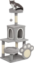 CARLA HOME Large Cat Tree Tower with Condo & Sisal Scratching Posts