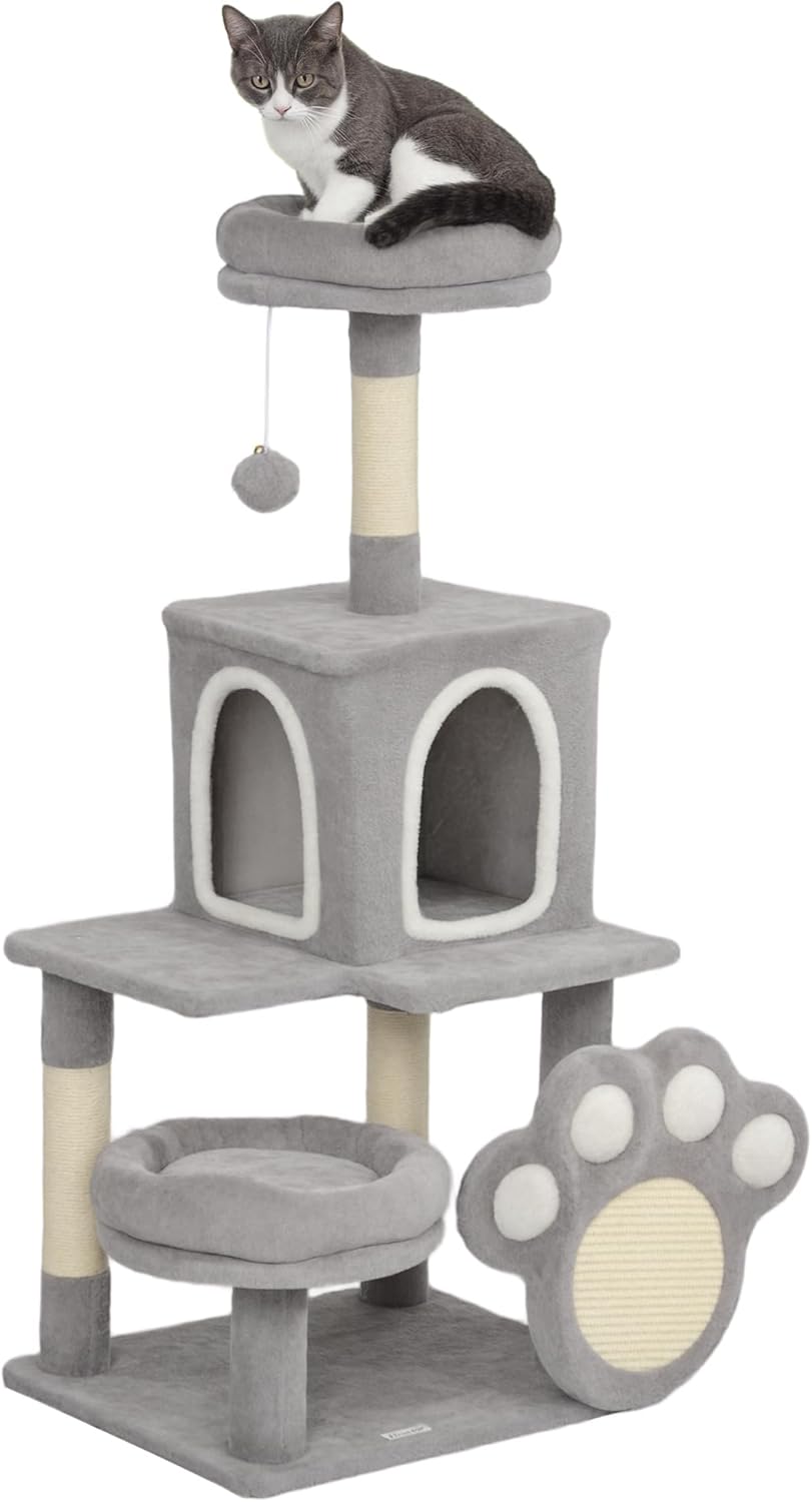 CARLA HOME Large Cat Tree Tower with Condo & Sisal Scratching Posts