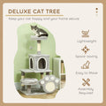 CARLA HOME Large Cat Tree Tower with Condo & Sisal Scratching Posts