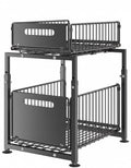 CARLA HOME Height-Adjustable 2-Tier Under Sink Organizer with Sliding Drawers - 1 Pack