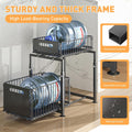 CARLA HOME Height-Adjustable 2-Tier Under Sink Organizer with Sliding Drawers - 2 Pack
