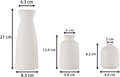 Premium Modern White Ceramic Vase Set - 3 Piece
