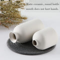 Premium Modern White Ceramic Vase Set - 3 Piece