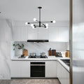 Modern Sputnik Chandelier 8 Light Black, Adjustable 85cm Height, Luxurious Design - SuperSaverAU - view 4