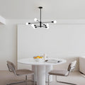 Modern Sputnik Chandelier 8 Light Black, Adjustable 85cm Height, Luxurious Design - SuperSaverAU - view 5