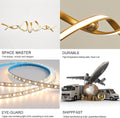 Premium Modern 75W LED Smart Chandelier - Gold