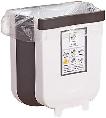 Hanging Trash Can Collapsible 30x30x20 cm for Kitchen Cabinet Door (White) - SuperSaverAU - view 2