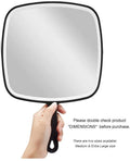 Premium Extra Large Black Handheld Mirror with Handle 31.5x23cm HD Reflection