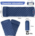 Premium Inflatable Camping Sleeping Pad with Pillow