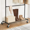 Industrial Clothing Rack with Wheels, Double Rod, Adjustable Height, 49.02 x 130.05 x 198.12 cm - SuperSaverAU - view 4