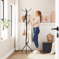 Premium Black Metal Coat Rack Stand Hat Hanger 182cm with 12 Hooks