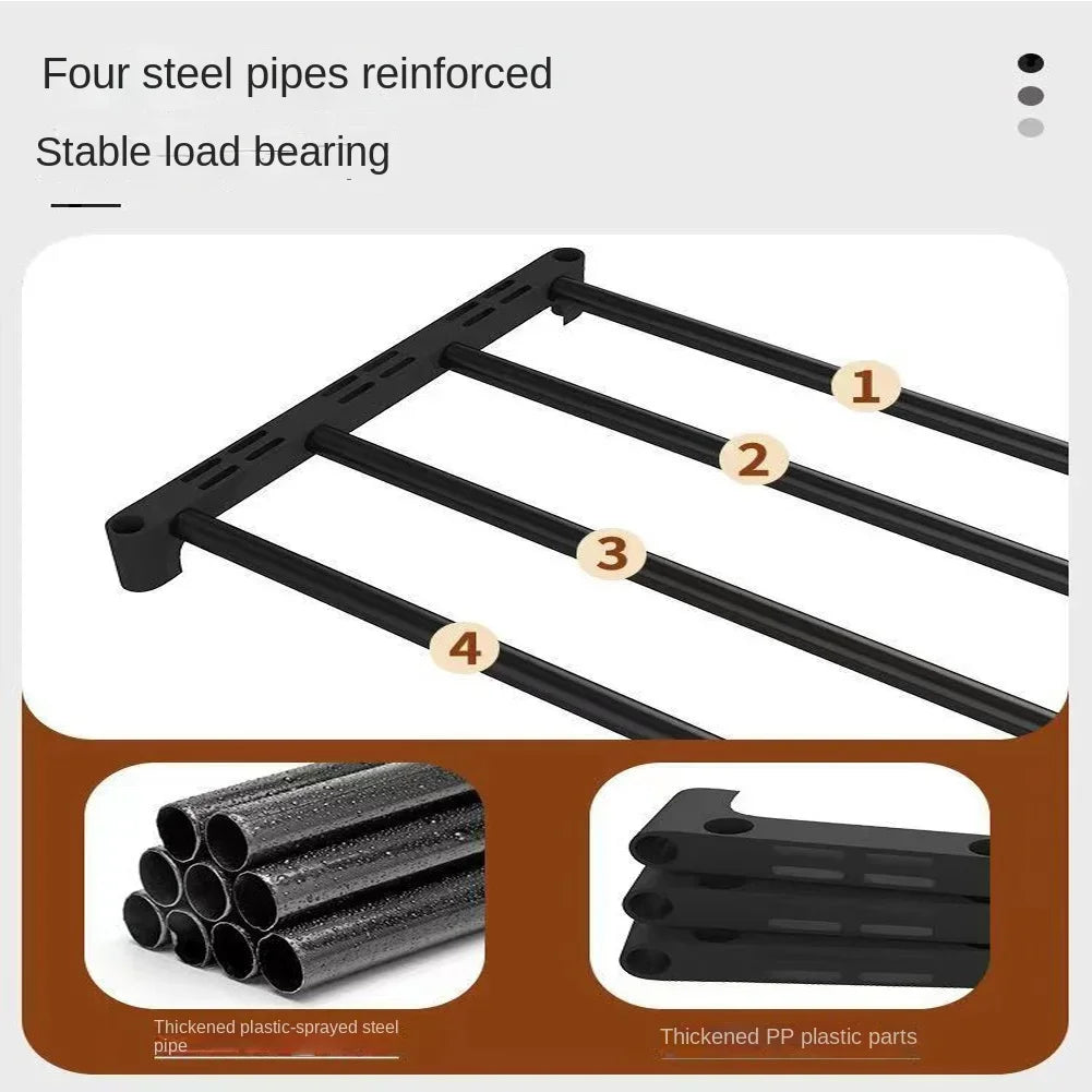 Premium 5-Layer Shoe Rack – Durable Iron Frame, 15 Pair
