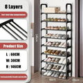 Premium 8-Layer Multi-Function Shoe Rack Space Saver