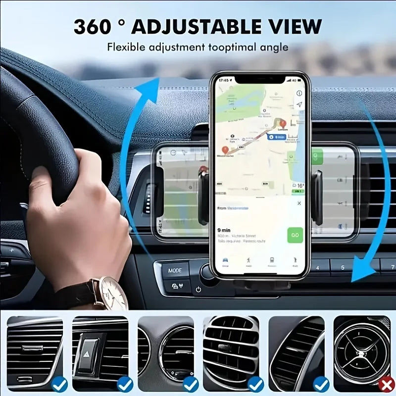 Premium Car Phone Holder Air Vent Clip GPS Mount Stand