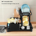 2 Tier Dish Drainer Rack with Drain Basket - Space-Saving, Durable, Easy to Clean - SuperSaverAU - view 4