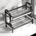 Premium Compact 2-Tier Dish Drying Rack – with Drainboard