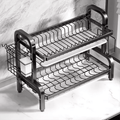 Premium Compact 2-Tier Dish Drying Rack – with Drainboard