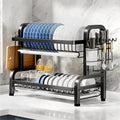 Premium Compact 2-Tier Dish Drying Rack – with Drainboard