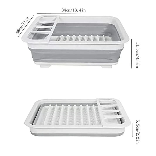 Foldable Kitchen Dish Rack Storage Tray