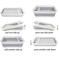 Foldable Kitchen Dish Rack Storage Tray - Space-Saving, Durable Plastic, 0.429 kg - SuperSaverAU - view 2