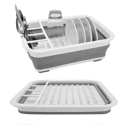 Foldable Kitchen Dish Rack Storage Tray