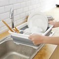 Foldable Kitchen Dish Rack Storage Tray - Space-Saving, Durable Plastic, 0.429 kg - SuperSaverAU - view 4