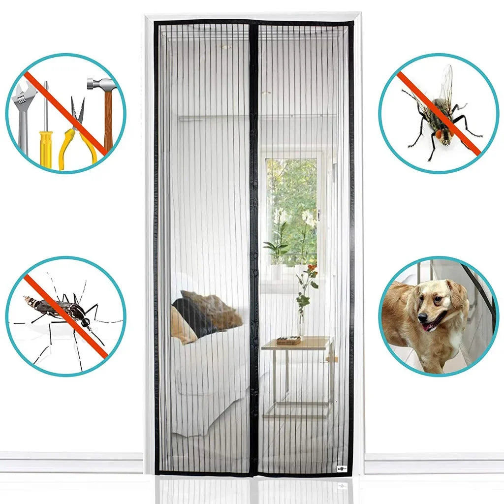 Magnetic Mosquito Net Door Screen 120x210cm - Easy Install, Durable, Hands-Free - SuperSaverAU - view 4