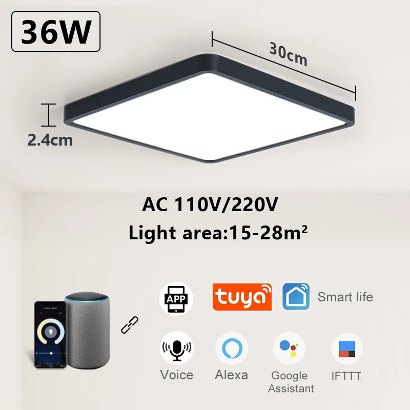 Smart LED Ceiling Lamp Voice Control Alexa - SuperSaverAU - view 1