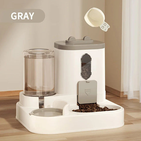 2-in-1 Automatic Cat Food & Water Dispenser - 0.591 kg, Dual-function Design - SuperSaverAU - view 2