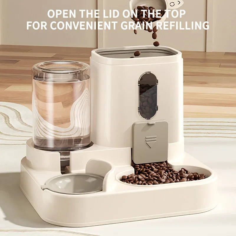 2-in-1 Automatic Cat Food & Water Dispenser - 0.591 kg, Dual-function Design - SuperSaverAU - view 5