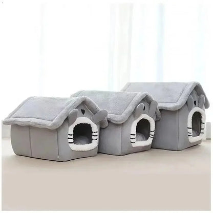 Warm Indoor Dog House Soft Pet Bed for Small Dogs, Easy to Clean, Cozy Comfort