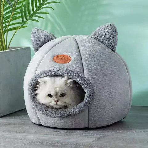 Premium Soft Washable Cat House Bed - 33 x 33 x 33cm