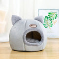 2024 Cat House Bed Soft Washable Grey 36cm for Small Pets, Easy Care - SuperSaverAU - view 1