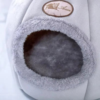 2024 Cat House Bed Soft Washable Grey 36cm for Small Pets, Easy Care