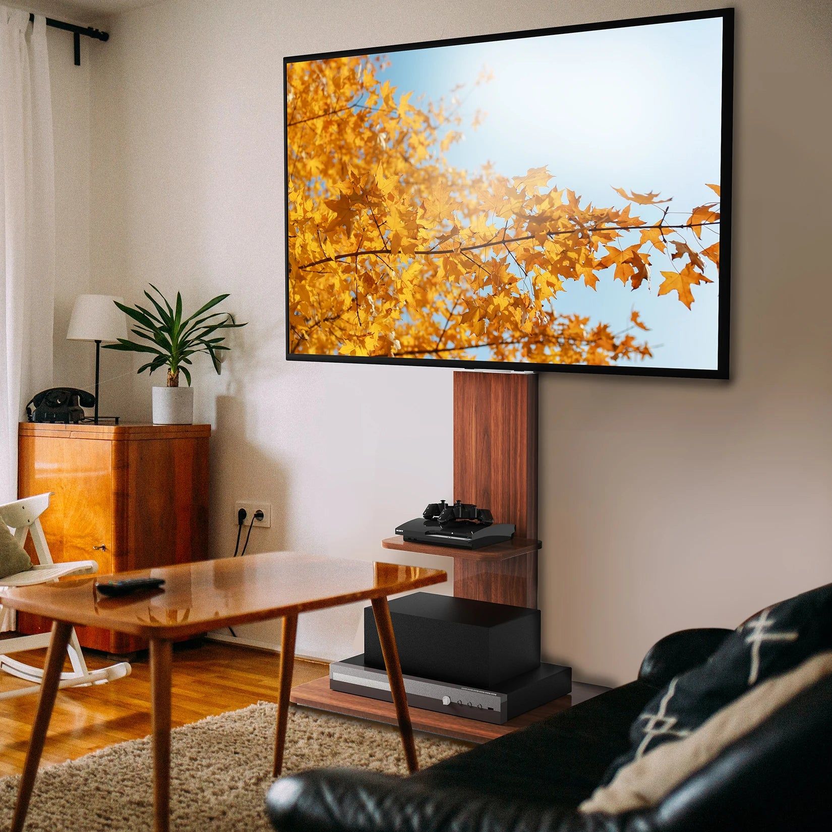 Adjustable Wood TV Stand for 32-65 Inch LCD LED TVs - SuperSaverAU - view 5
