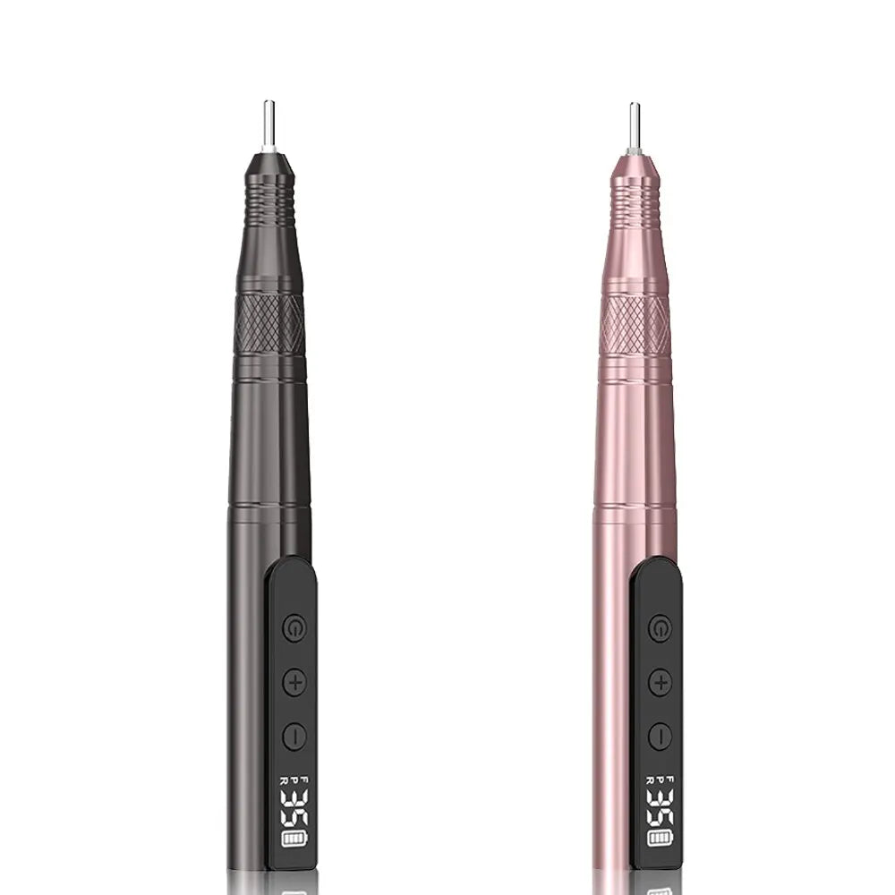 Premium Cordless Nail Drill Kit 35000RPM with LED - Pink