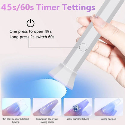 Lightweight UV LED Nail Dryer Lamp - Quick Gel Curing