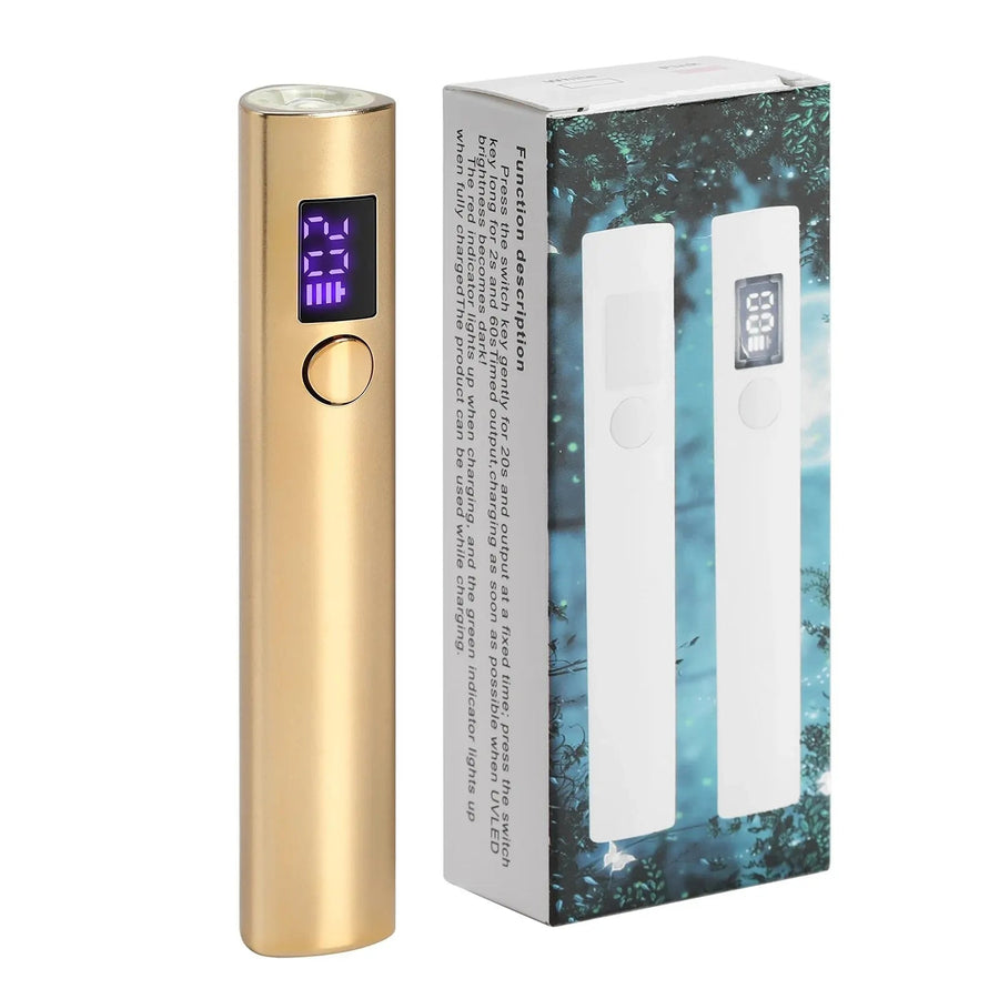 Gold Mini UV LED Nail Dryer Lamp - Compact USB Rechargeable - SuperSaverAU - view 1