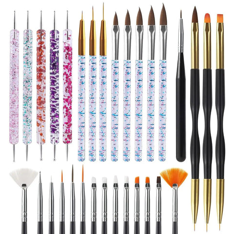 31-Piece Nail Art Brushes and Dotting Tools Set - SuperSaverAU - view 1