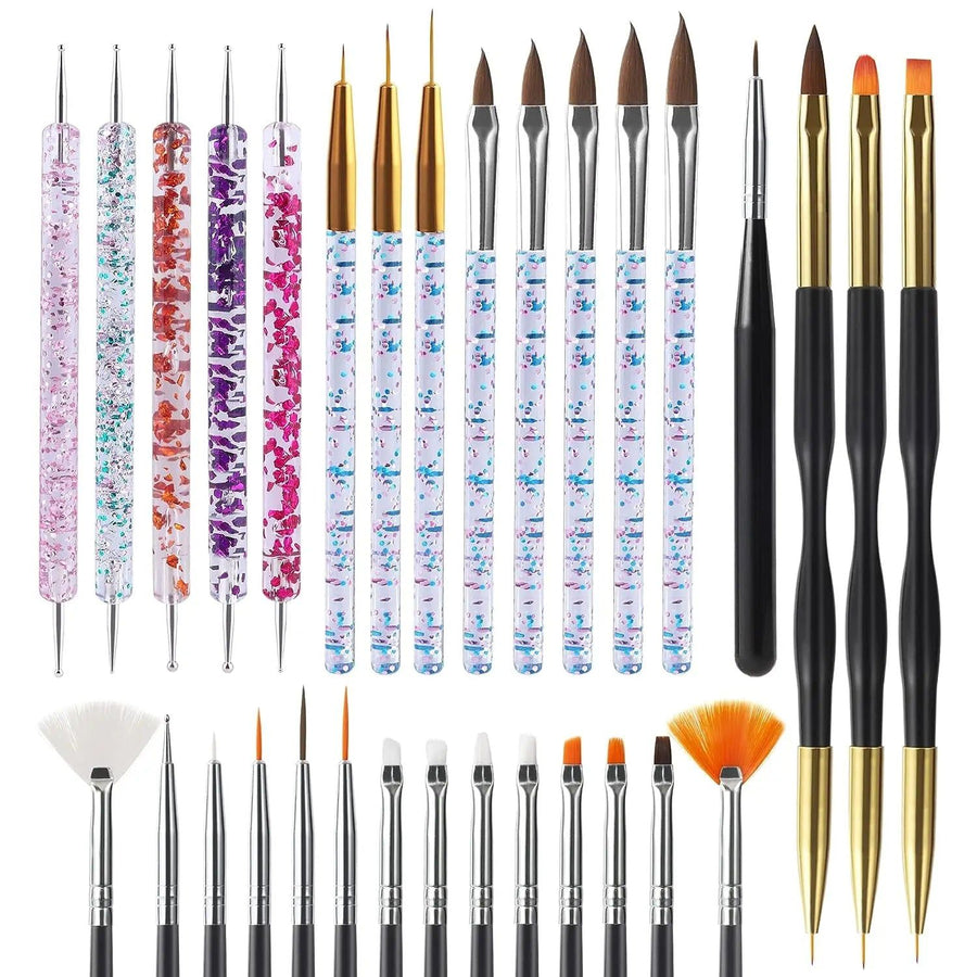 31-Piece Nail Art Brushes and Dotting Tools Set - SuperSaverAU - view 1