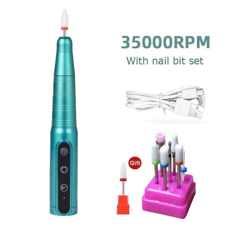 Wireless Nail Drill Pen 35000RPM USB Rechargeable