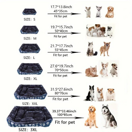 Blue Pet Dog Bed Sofa Mat - Breathable, Health-Conscious, Stylish, Easy Maintenance
