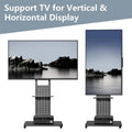Mobile TV Stand with Wheels for 65" TVs, Heavy Duty - SuperSaverAU - view 3