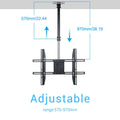 Adjustable Ceiling TV Mount for 26-65 Inch LCD LED Screens - SuperSaverAU - view 4