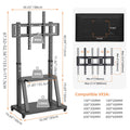 Adjustable Heavy Duty Mobile TV Cart Stand for Screens 32"-100" - SuperSaverAU - view 2