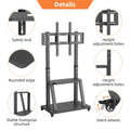 Adjustable Heavy Duty Mobile TV Cart Stand for Screens 32"-100" - SuperSaverAU - view 3