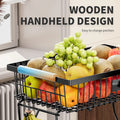 2-Tier Metal Fruit Vegetable Storage Basket - Durable, Space-Saving Design - SuperSaverAU - view 6